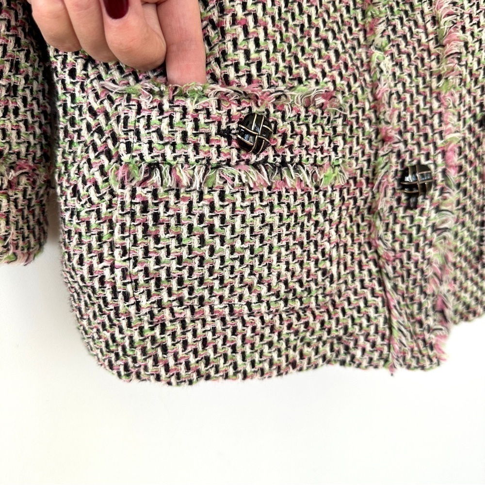 Talbots Multi-Color Tweed Cropped Blazer - Picture 5 of 12